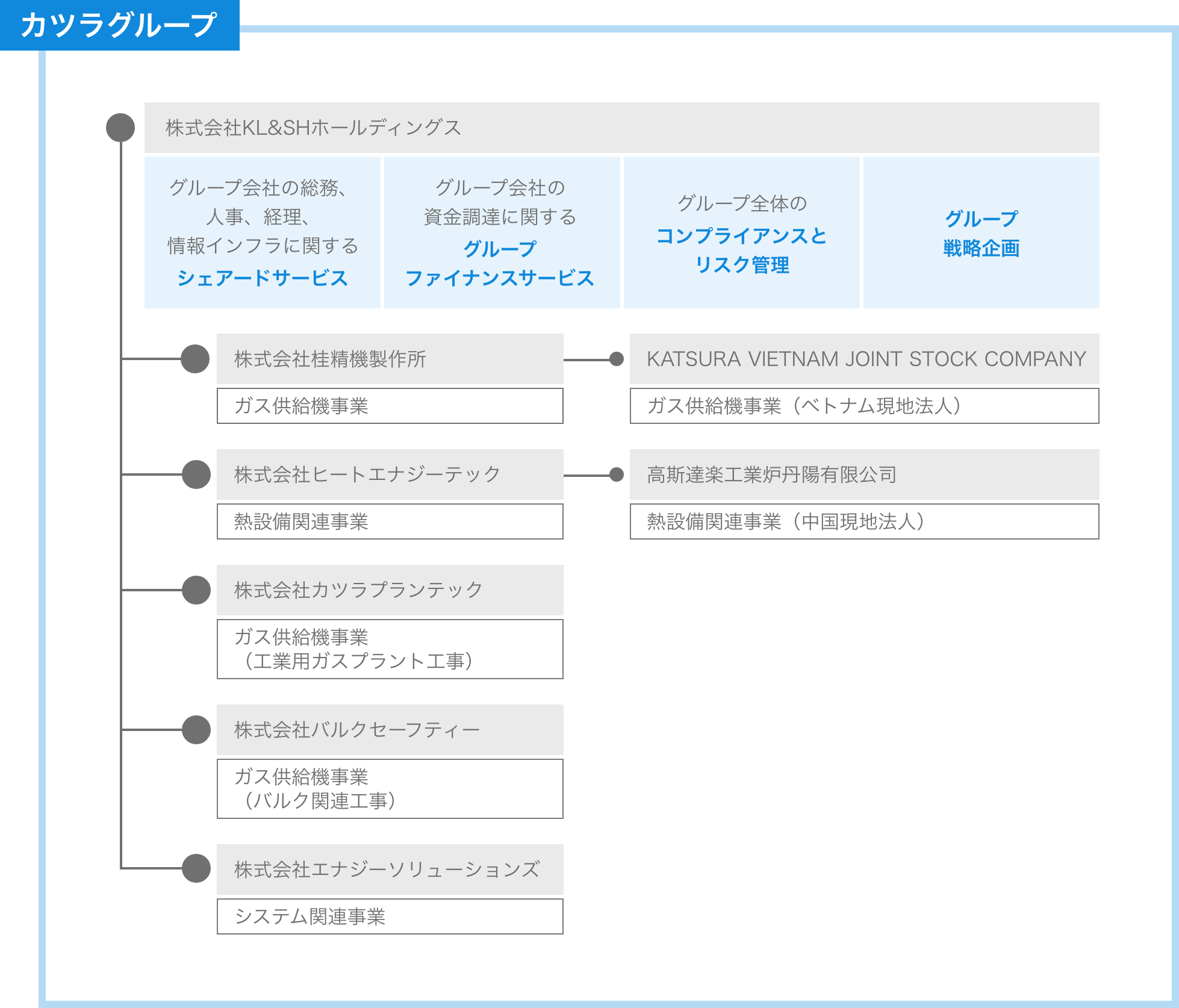 ホールディングスによる体制